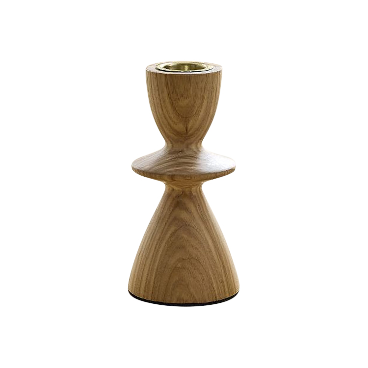 West Elm Tira Wood Taper Holder Light Ash Wood - Small